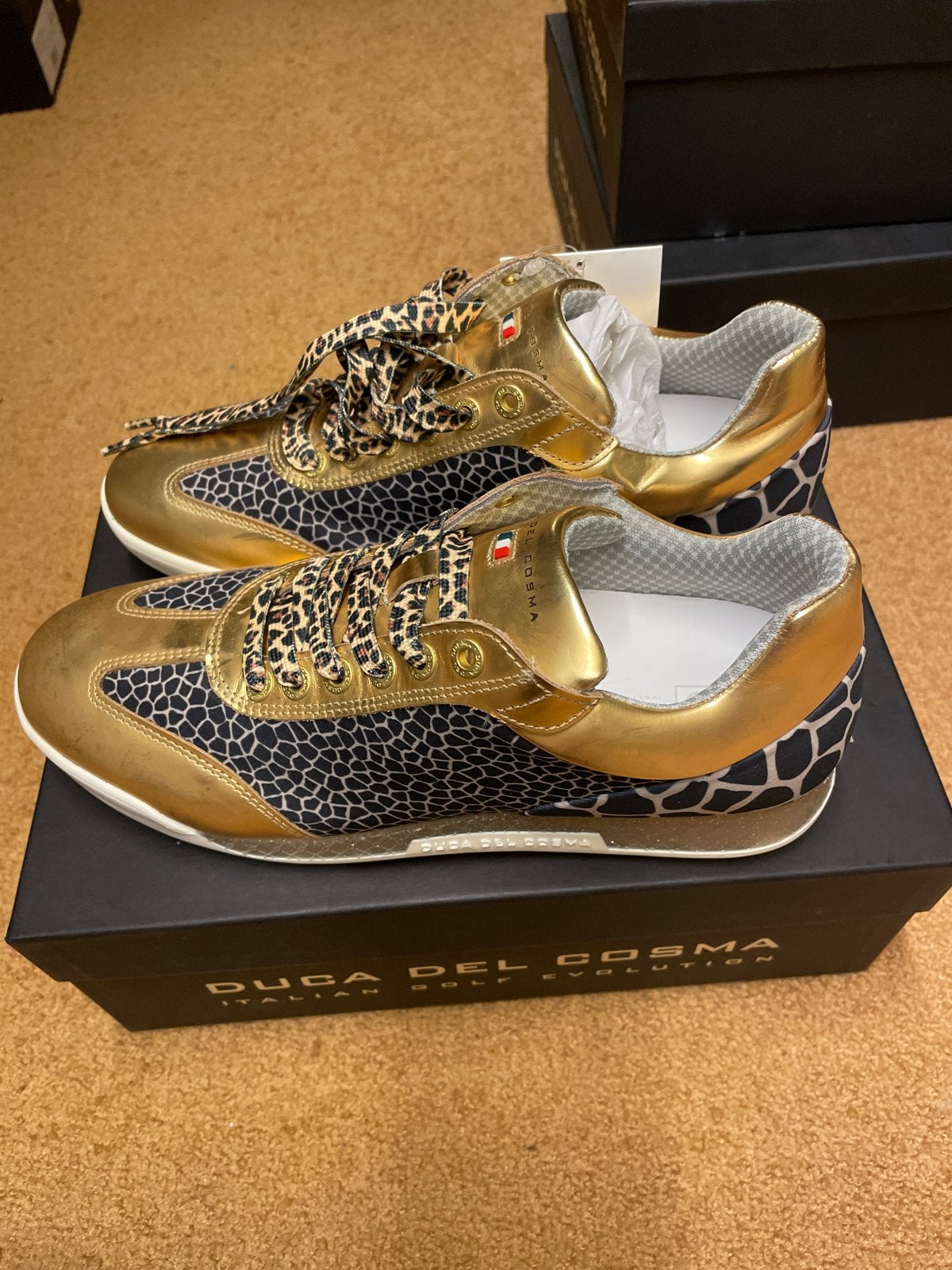 Duca del Cosma golfschoenen dames, maat 38, goud/zwart, ., Sportschoenen, Nieuw, Ophalen of Verzenden