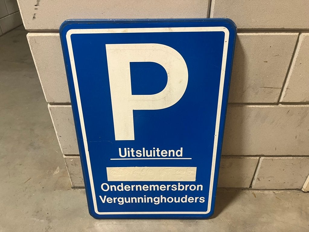 Bord "Vergunningshouders", Ophalen of Verzenden, Gebruikt, Overige typen