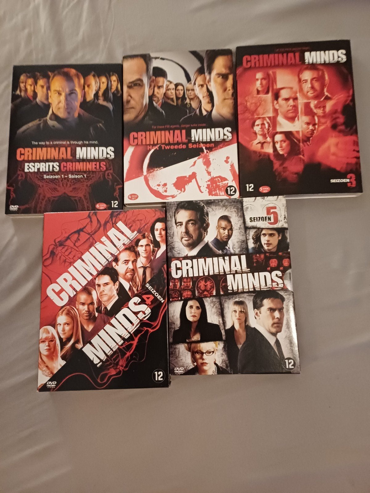 Criminal Minds DVD Boxsets Seizoen 1, 2, 3, 4, 5, Misdaad, Nederlands, Ophalen of Verzenden, Seizoen 1