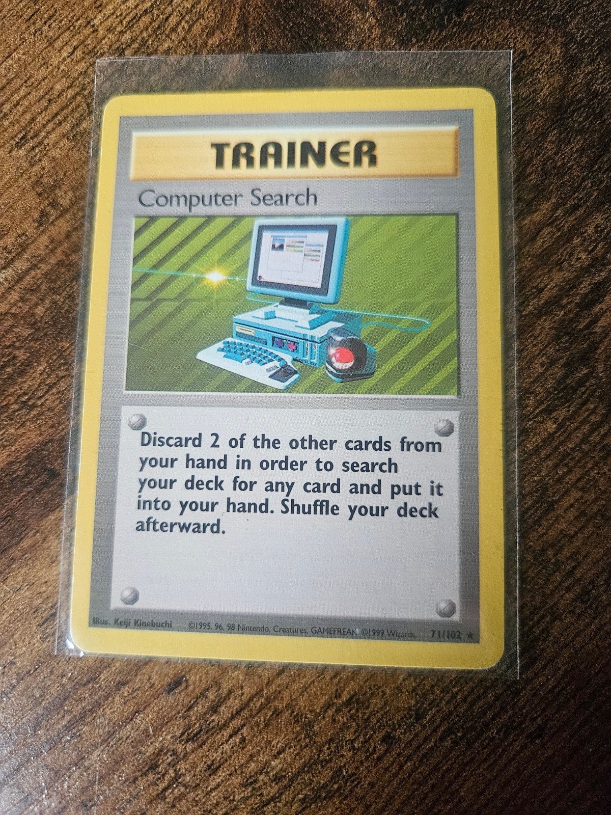 Pokémon TCG Computer Search Trainer Kaart (Base Set), Ophalen of Verzenden, Gebruikt, Losse kaart