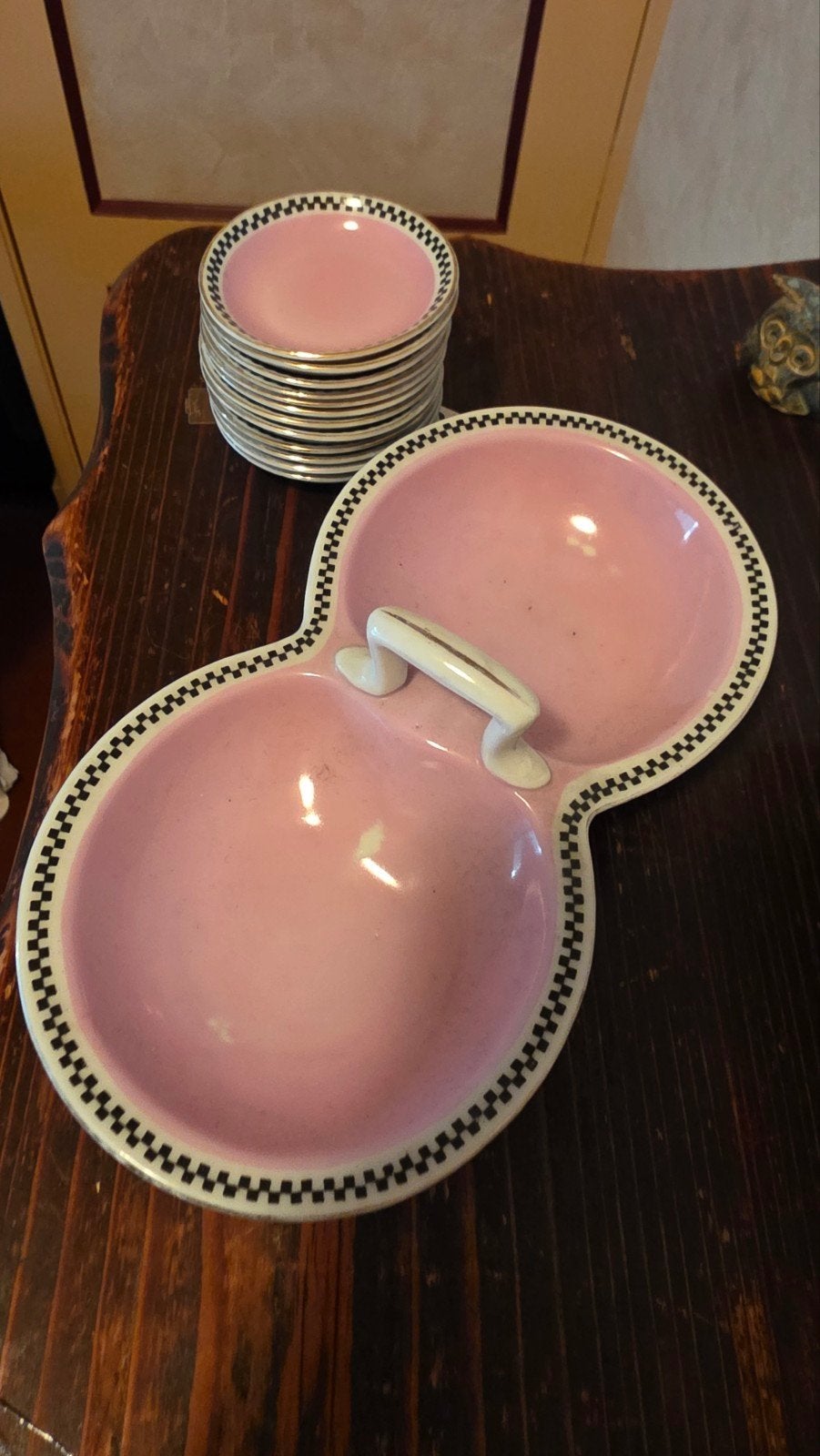 Vintage Epiag Royal Roze Schoteltjes en Schaaltje, Ophalen of Verzenden