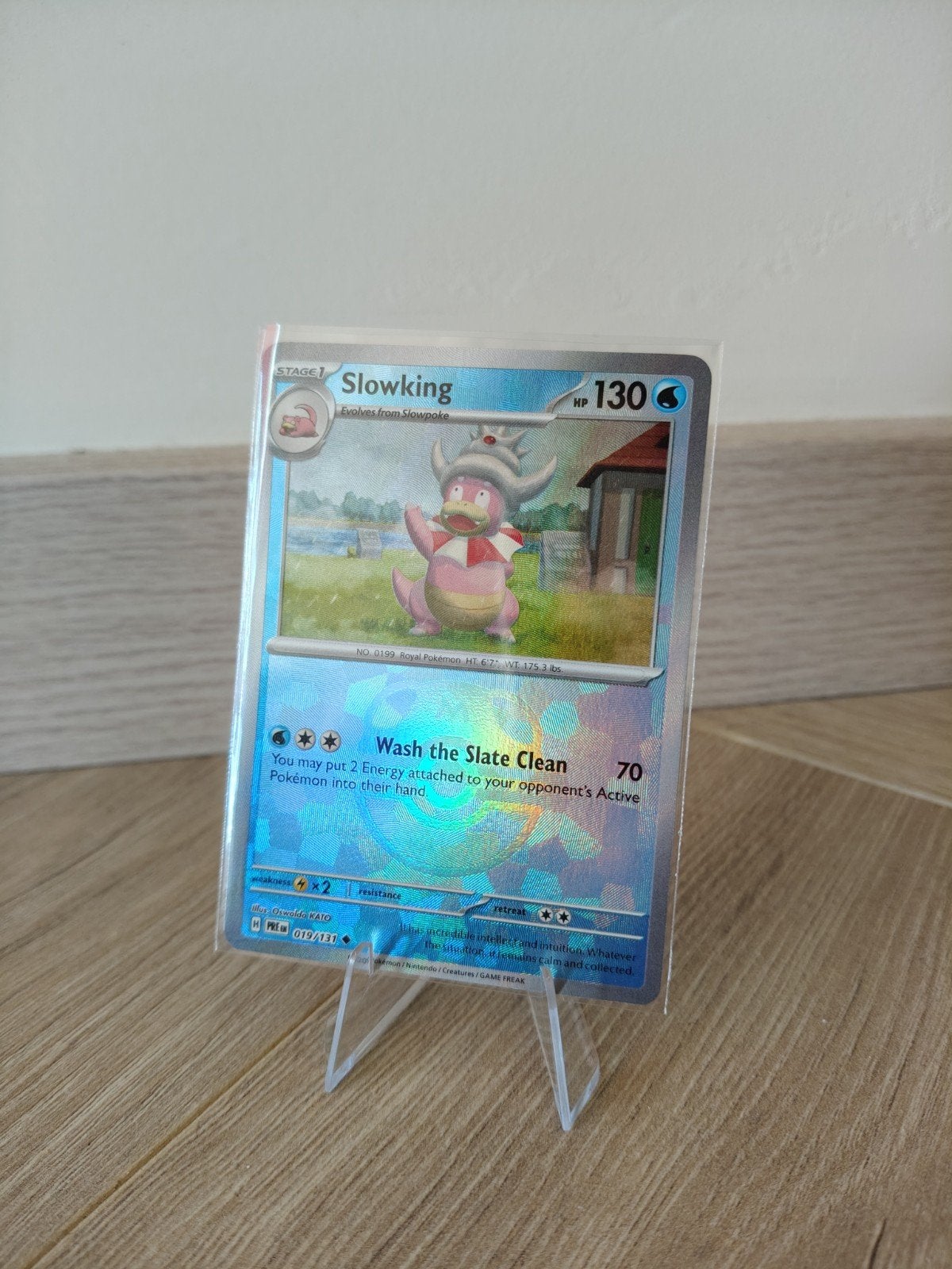 Slowking Master Ball Prismatic Evolution Pokémon Kaart, Ophalen of Verzenden, Zo goed als nieuw, Losse kaart, Foil