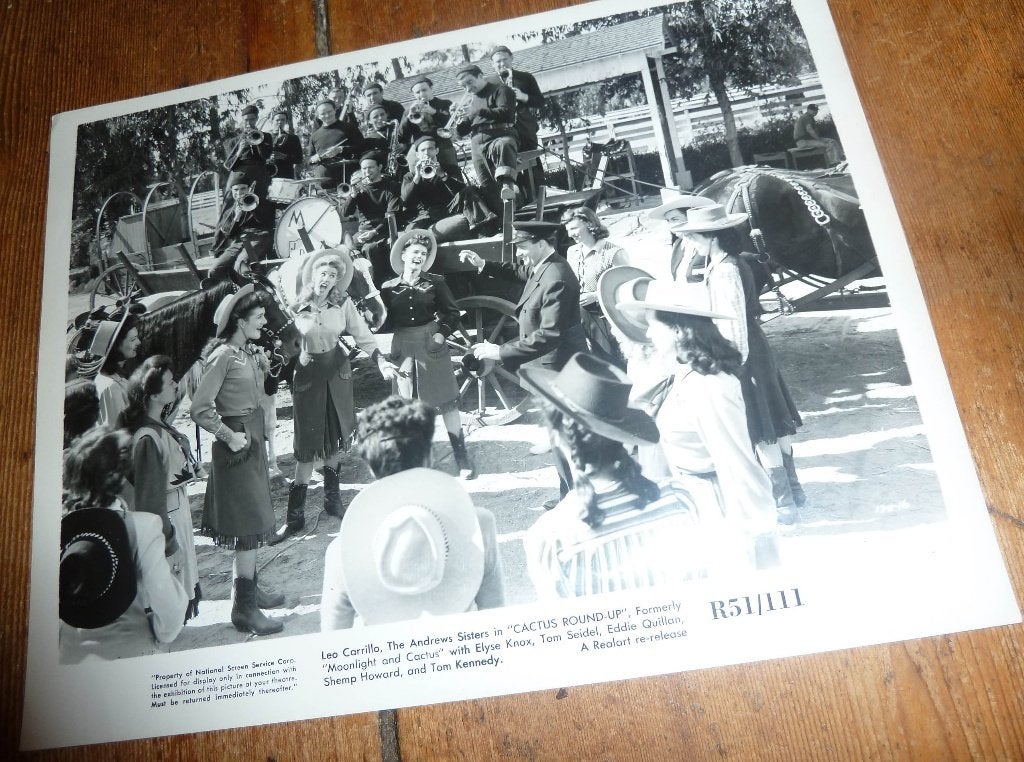 35mm film moviestill Cactus Round Up Andrew Sisters 1951, Audio, Tv en Foto, Filmrollen, 8mm film, Ophalen of Verzenden