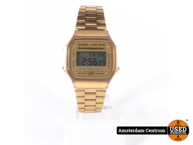 Casio A168WG Horloge - Gebruikte Staat, Casio, Gebruikt, Support@casio.com, 6-2, Hon-machi 1-chome
Shibuya-ku, Tokyo 151-8543
Japan