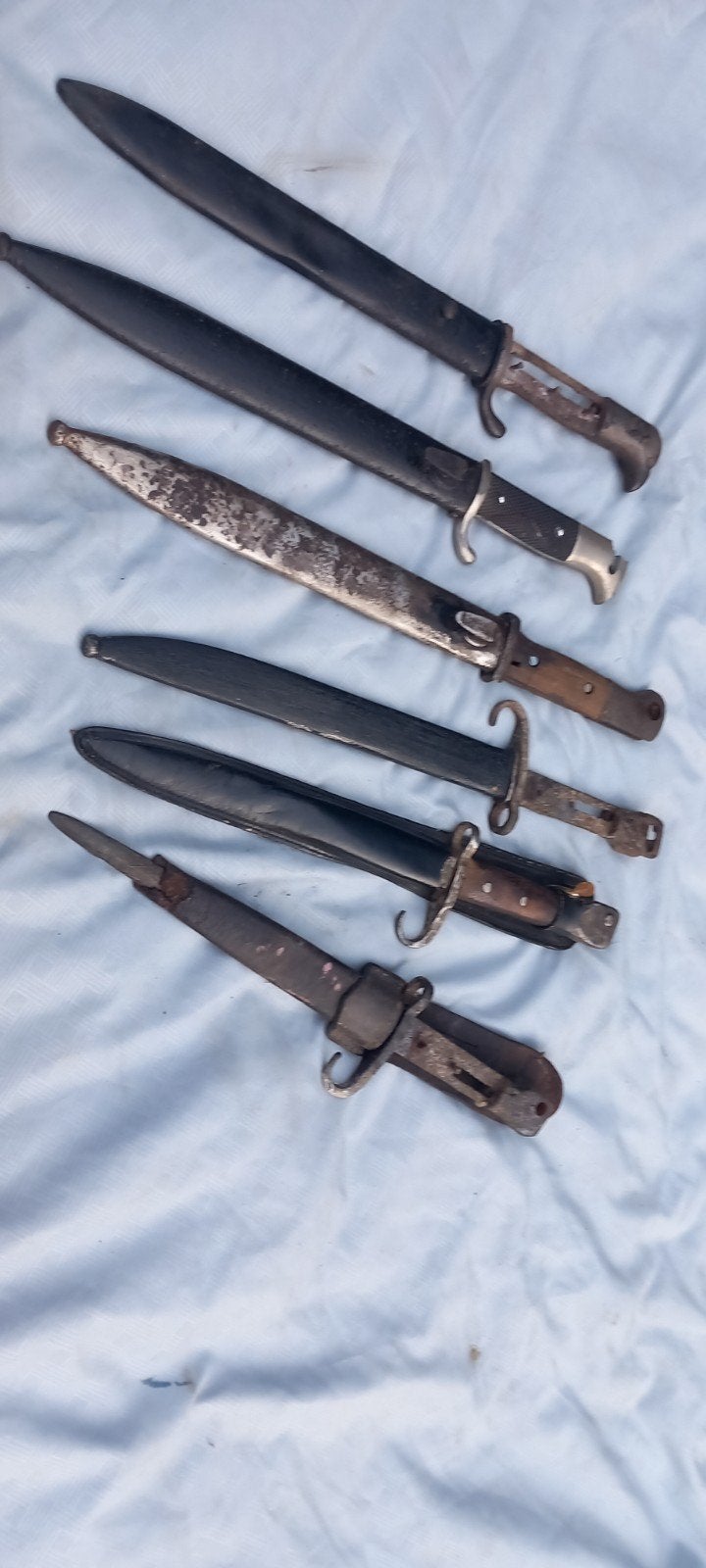 6x bajonet k98 zaagrug, Verzamelen, Ophalen of Verzenden, Nederland, Mes of Dolk