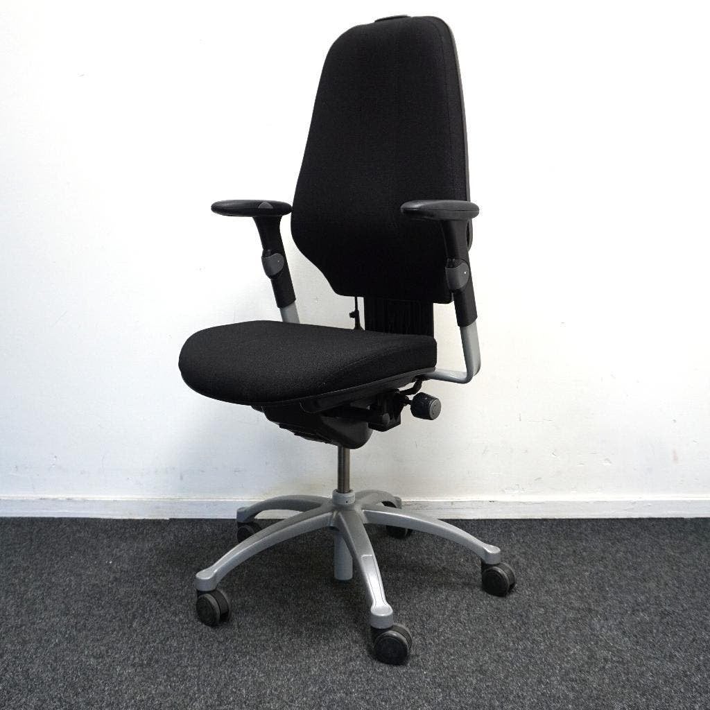 RH Logic 400 Bureaustoelen | Zwarte Stof  | Ergonomisch, Gebruikt, -, Zwart, -