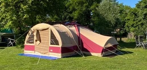 Opblaasbare katoenen tent Karsten/Wilderness – zeer compleet, Ophalen, Zo goed als nieuw, Tot en met 6