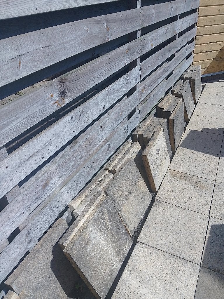Tuintegels 40x40 zandkleurig (40st), Ophalen, Gebruikt, 10 m² of meer, Beton