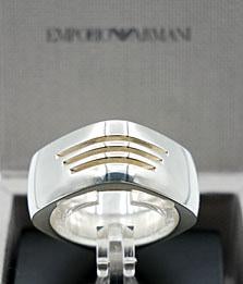 Zilveren sieraden Emporio Armani (EA), Sieraden, Tassen en Uiterlijk, Ringen, Nieuw, Dame of Heer, 17 tot 18, Zilver, Zilver, Met edelsteen
