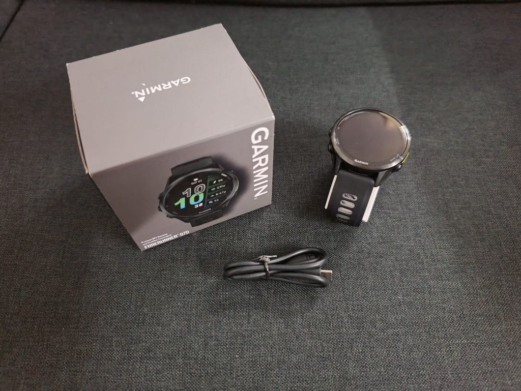 Garmin Forerunner 970, Zwart, Garmin forerunner, Ophalen of Verzenden, Zo goed als nieuw