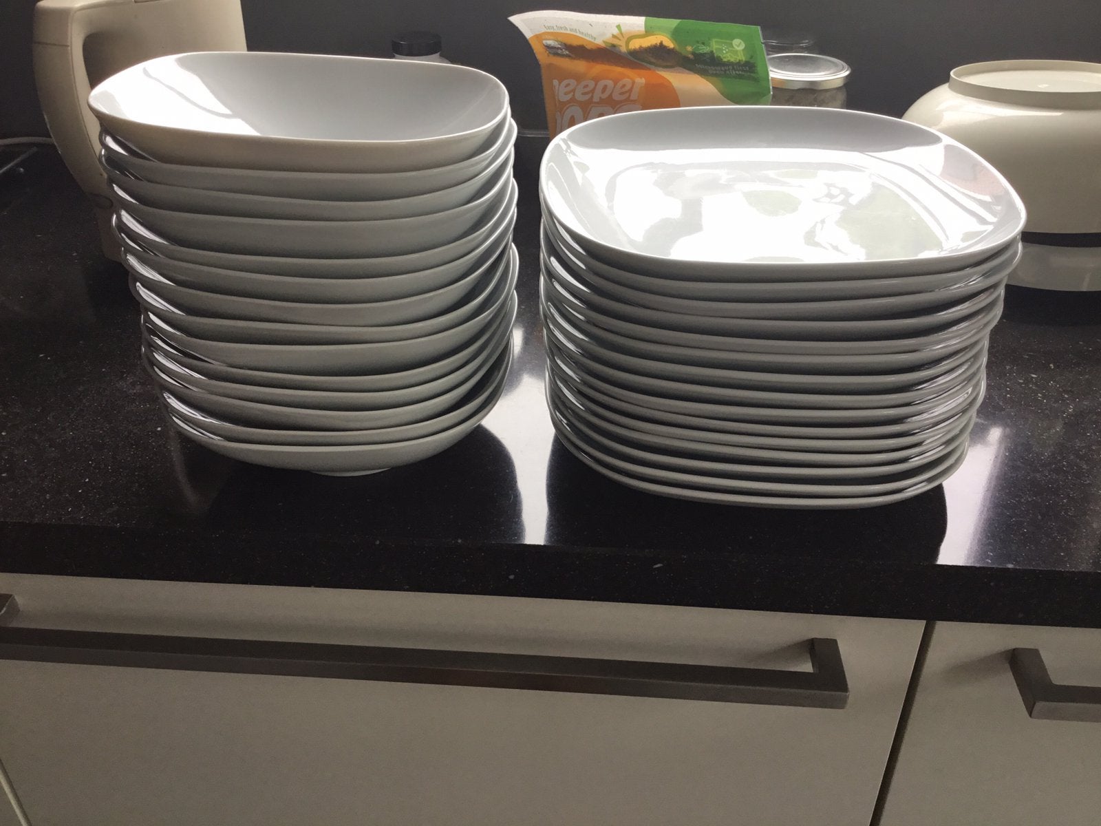 Witte Diner en diepe borden  Ikea type 365, Ophalen