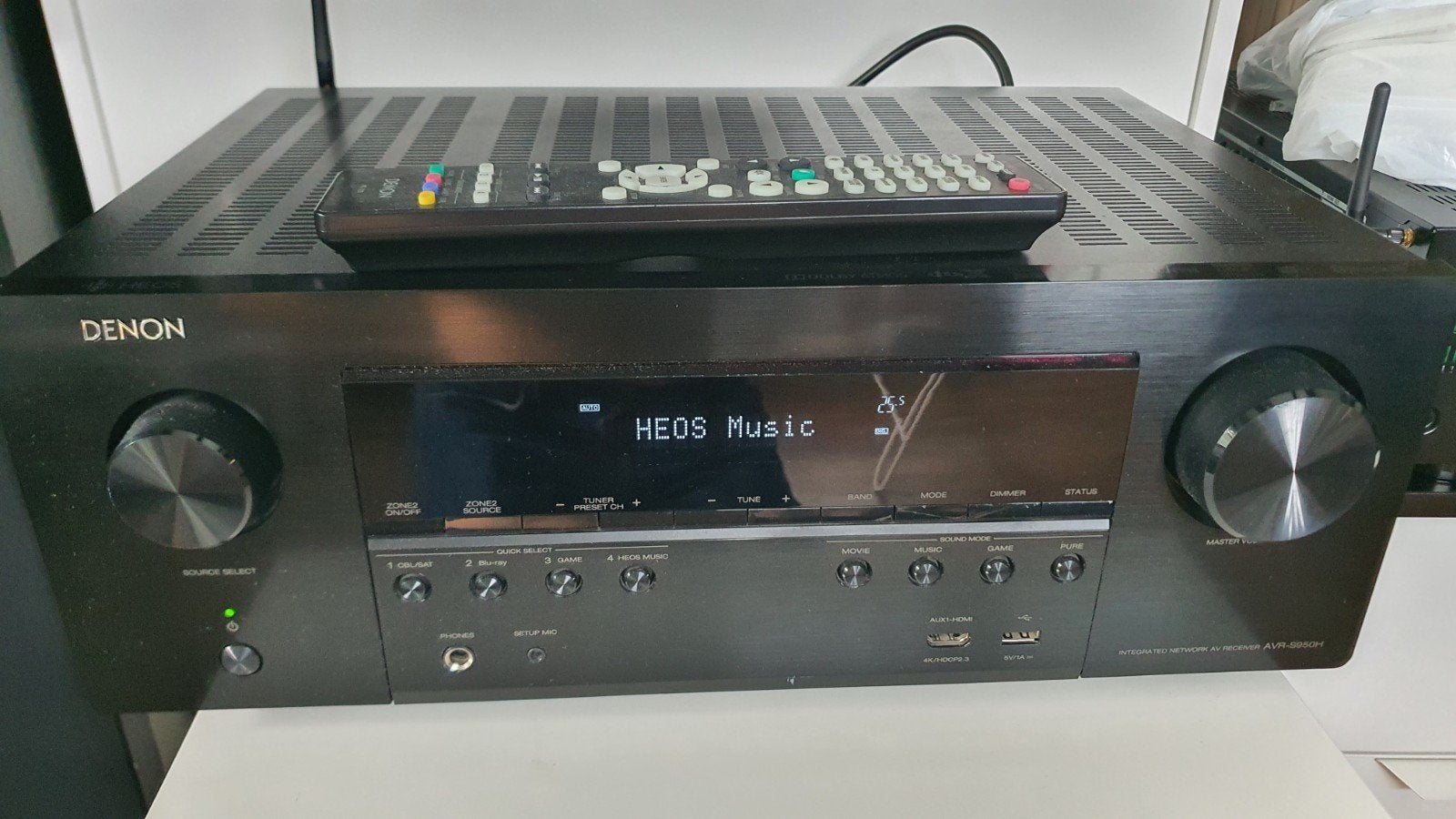 Denon AVR-S950H AV Receiver ZGAN,  1 HDMI defect, Ophalen of Verzenden, Gebruikt, 120 watt of meer, Denon