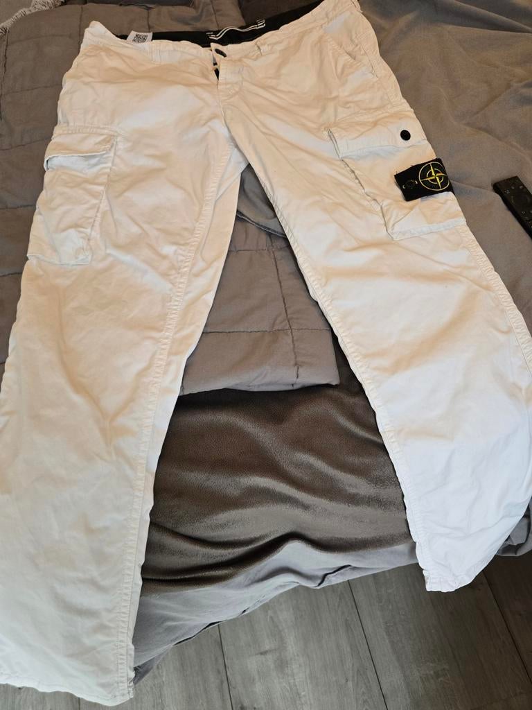 Witte Stone Island Cargo Broek Maat 33 - Origineel, Ophalen of Verzenden