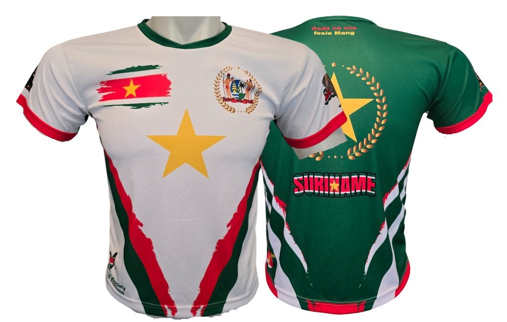Suriname Shirt. Top Model en Schitterend, Overige maten, Meerkleurig, Verzenden, FW27