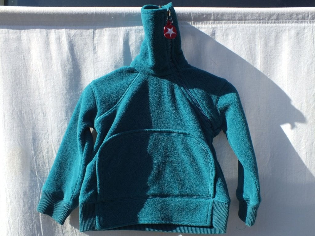 Leuke turqoise fleece trui mt 74 merk Kik Kid, Kinderen en Baby's, Truitje of Vestje, ., Ophalen of Verzenden, Zo goed als nieuw