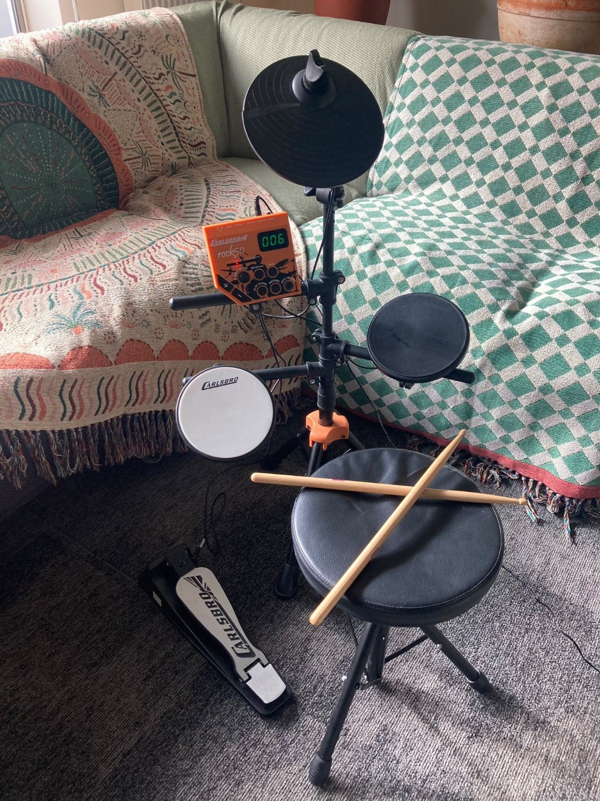 Carlsbro Rock50 Elektrisch Drumstel - Zo goed als nieuw, Ophalen of Verzenden, Zo goed als nieuw, Overige merken, Elektronisch