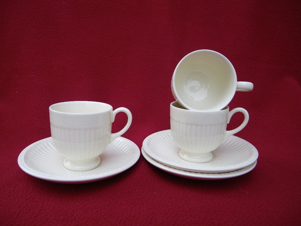 Wedgwood EDME  Puntgave espressokop en schotels, Ophalen of Verzenden, Zo goed als nieuw, Kop(pen) en/of Schotel(s), Wedgwood