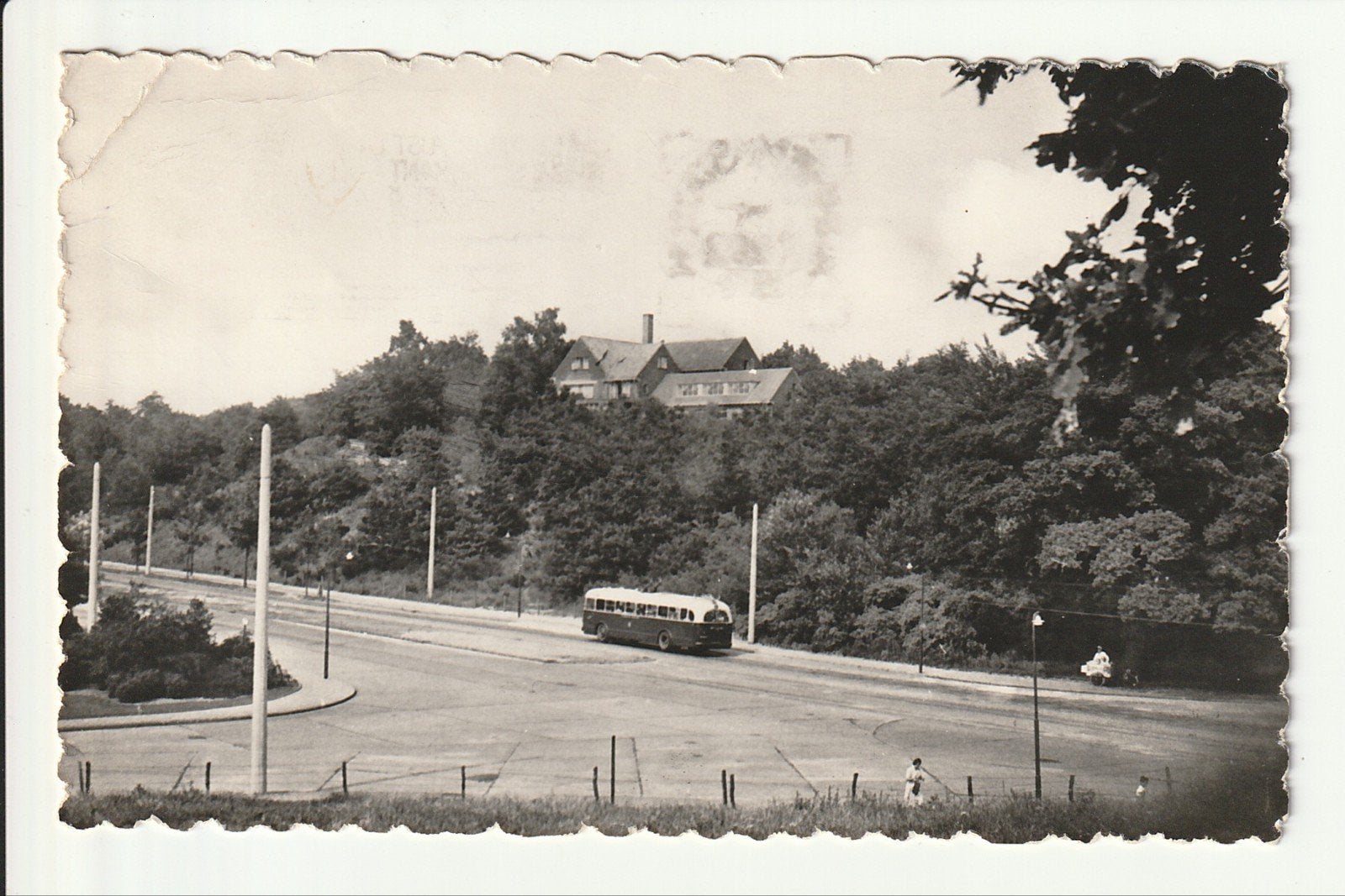 ARNHEM ALTENEER JEUGDHERBERG EENZAME GEMEENTE TROLLEYBUS, Ophalen of Verzenden, 1940 tot 1960, Gelopen, Gelderland