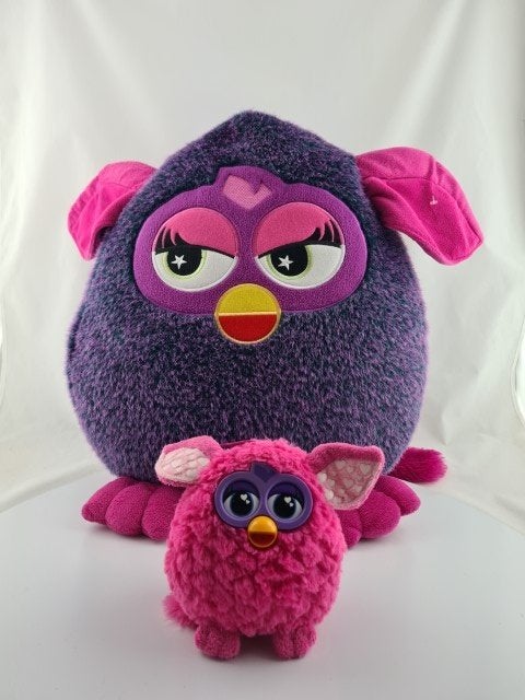 Furby groot 50 cm en klein 15 cm, Paars, Overige merken, Overige karakters, Overige typen