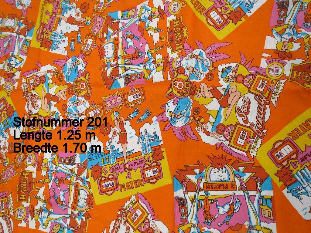 Lap stof katoen met neonkleuren, Hobby en Vrije tijd, Stoffen en Lappen, 120 cm of meer, Nieuw, Ophalen of Verzenden, Katoen