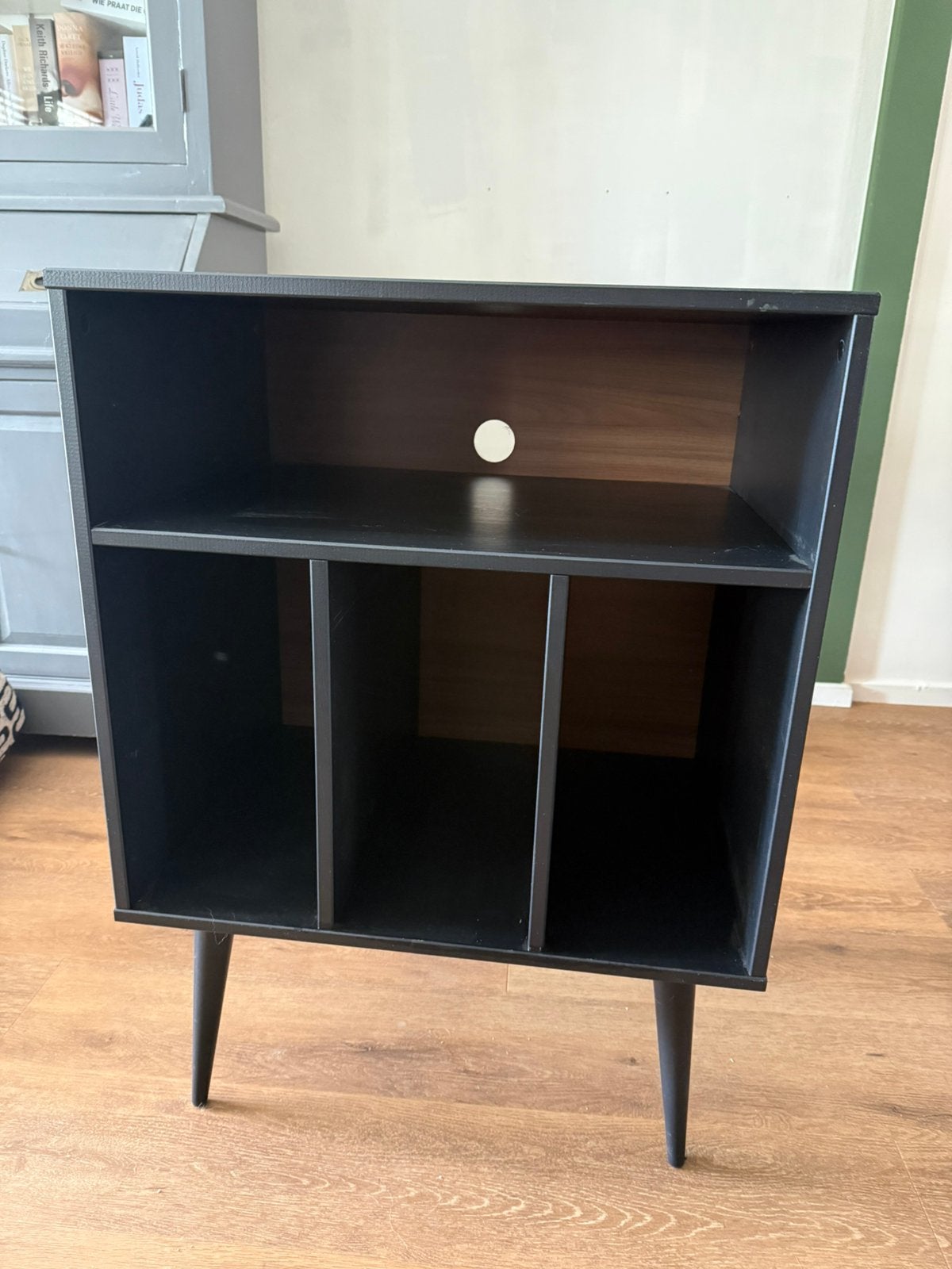 Woood vinyl LP kastje, Ophalen, 50 tot 100 cm, Zo goed als nieuw, 25 tot 50 cm