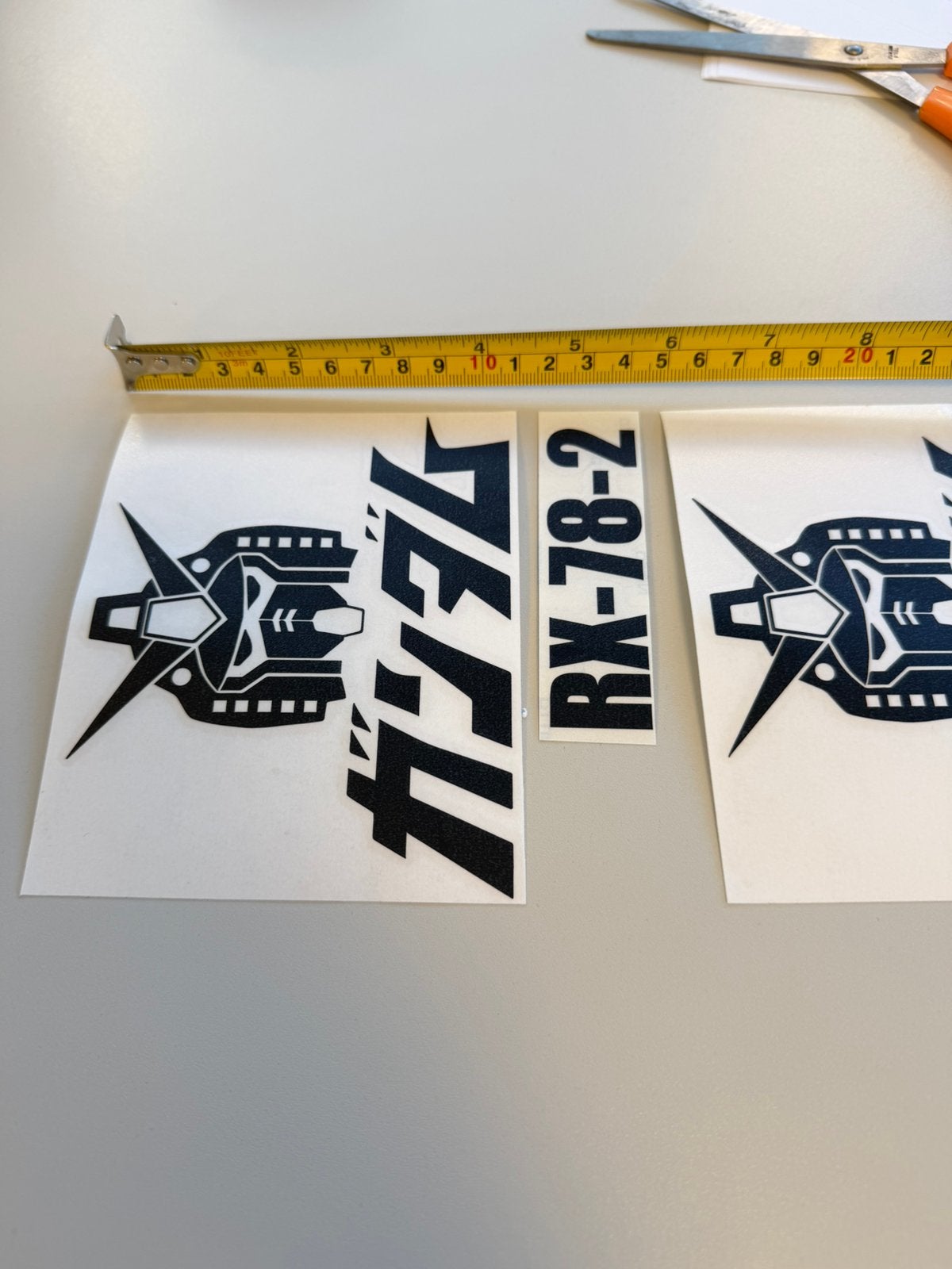 Gundam RX-78-2 Sticker Set Anime Decals 3 Zwart Wit stickers, Ophalen of Verzenden, Nieuw
