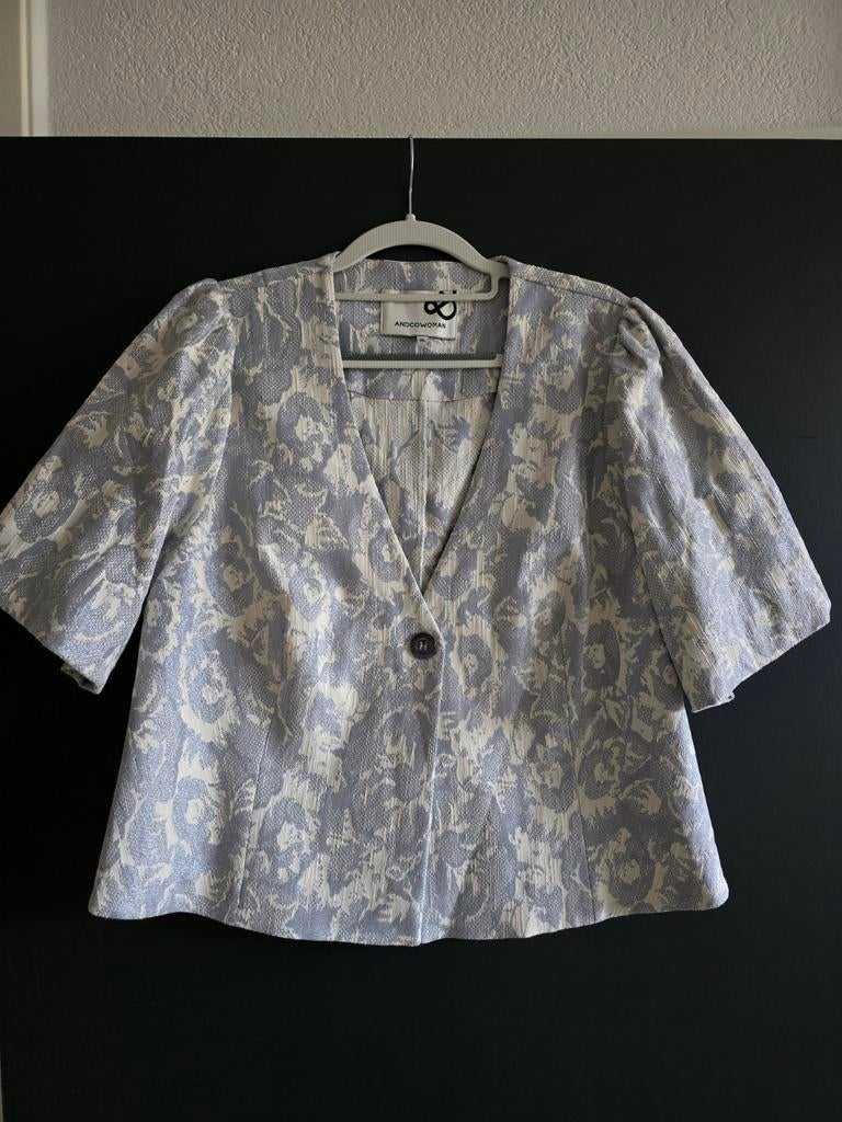 &co woman blazer jasje xl blauw wit, Ophalen of Verzenden, Nieuw, Maat 46/48 (XL) of groter, Blauw