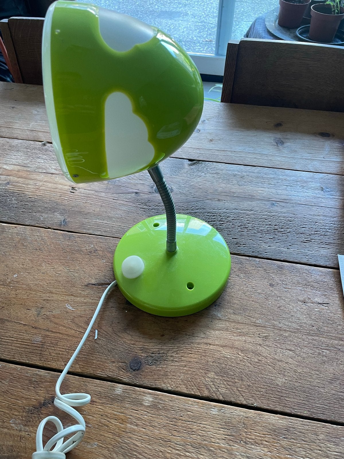 Vintage Groene wolk lamp Ikea, Gebruikt, Ophalen of Verzenden, IKEA, Bureaulamp