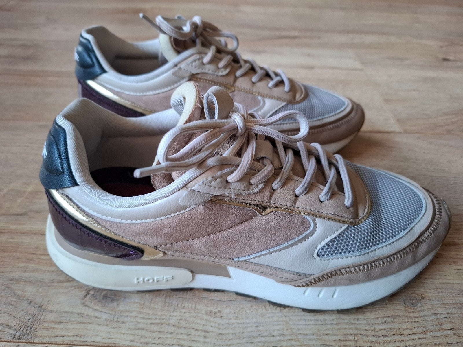 Sneaker HOFF , Rapa Nui, 40, beige/goud/zw/wit, Beige, Ophalen of Verzenden, Gedragen, Sneakers of Gympen