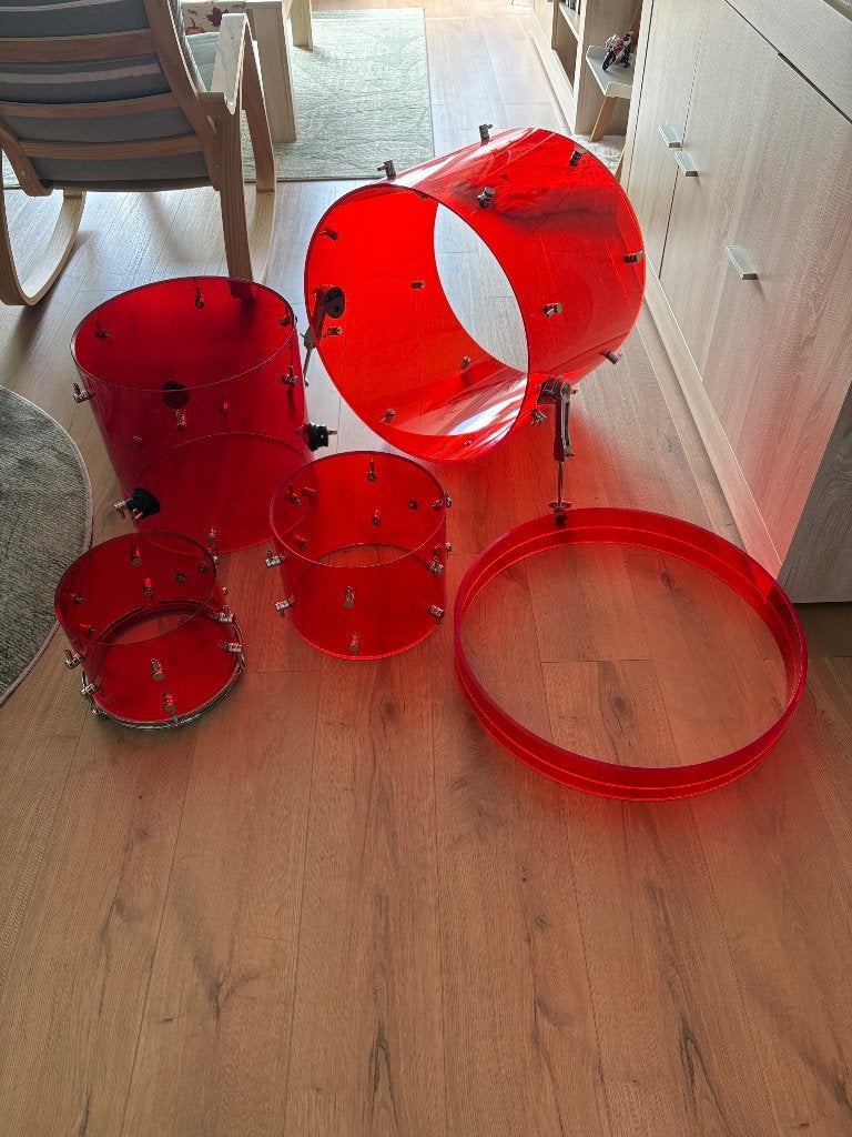Acrylic Drums Shellset Robijn Rood, Ophalen, Zo goed als nieuw, Overige merken