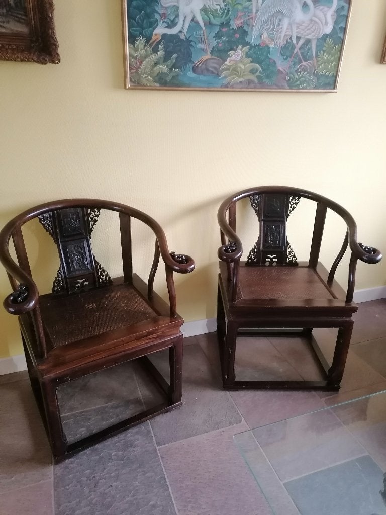 koppel Chinese horsehoe stoelen, Ophalen