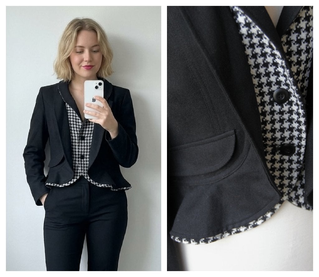 Scarva - stijlvol wollen jasje zwart - maat 38, Kleding | Dames, Maat 38/40 (M), Verzenden, Scarva, Zwart