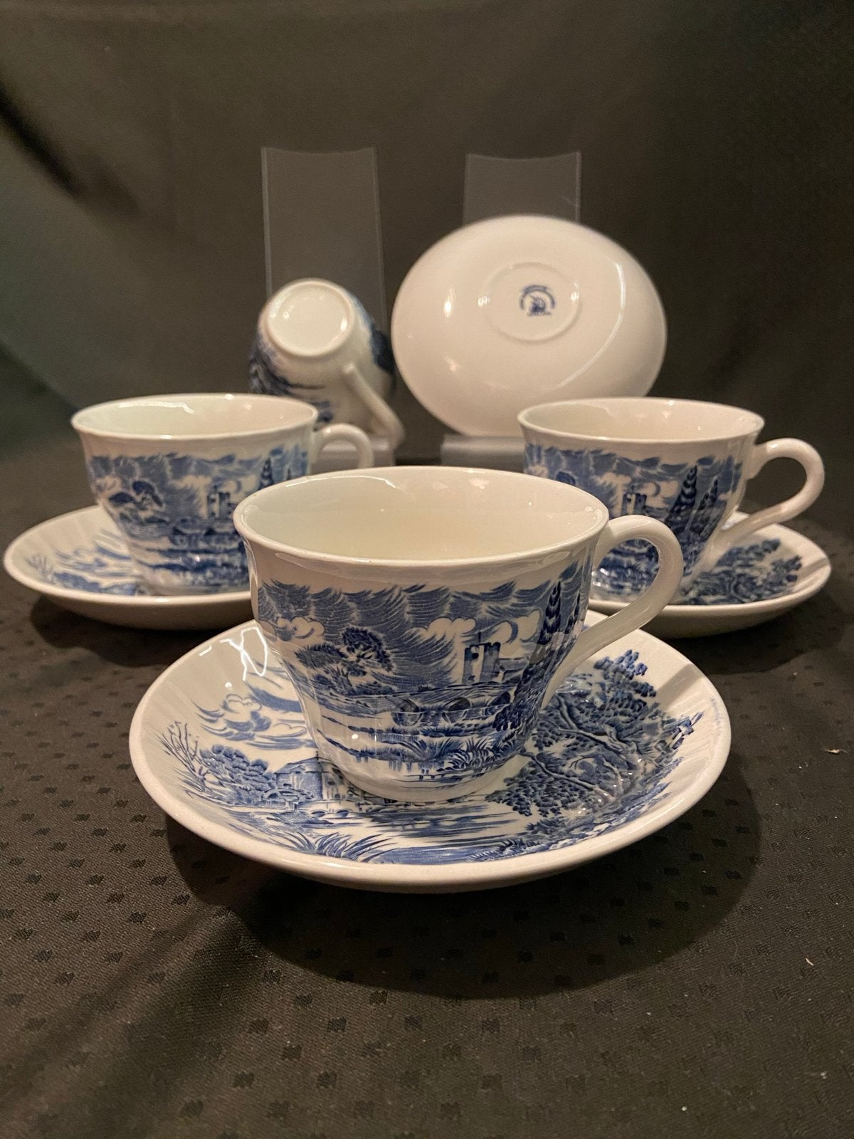 Set van 3 Wedgwood Countryside theekopjes met schotels, Ophalen of Verzenden