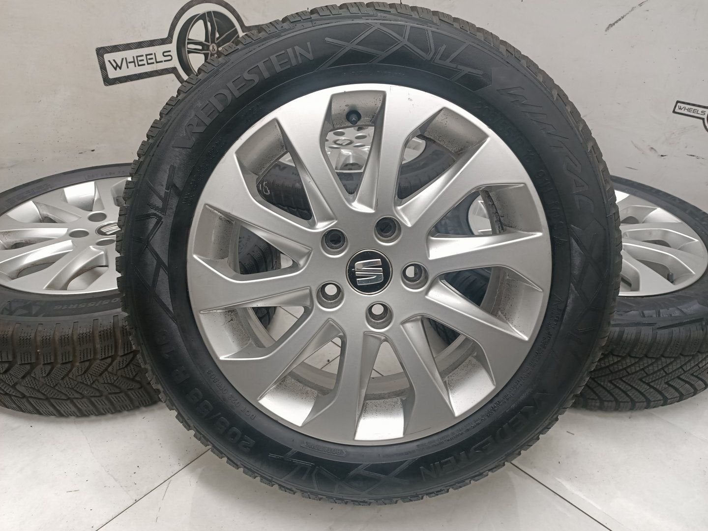 Seat Leon lichtmetaal velgen 16"inch winterbanden 5x112, Auto-onderdelen, Ophalen, Gebruikt, -, -