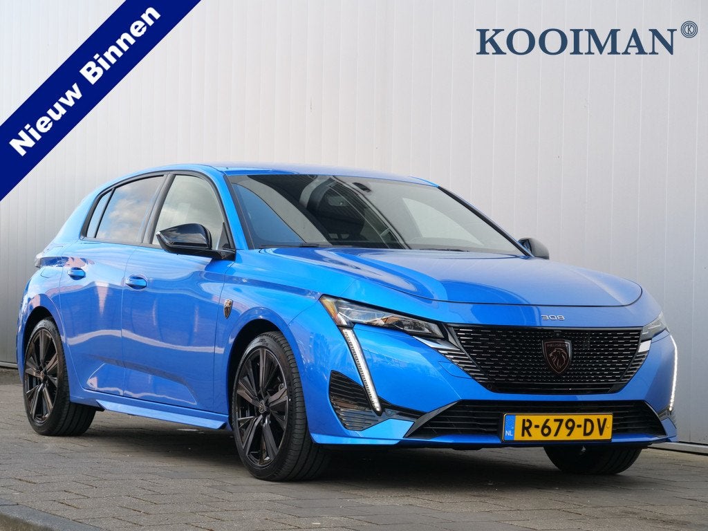 Peugeot 308 1.6 HYbrid 225pk GT Pack Business Automaat Focal, Auto's, Peugeot, 4 cilinders, Blauw, Bedrijf, Automatische klimaatregeling