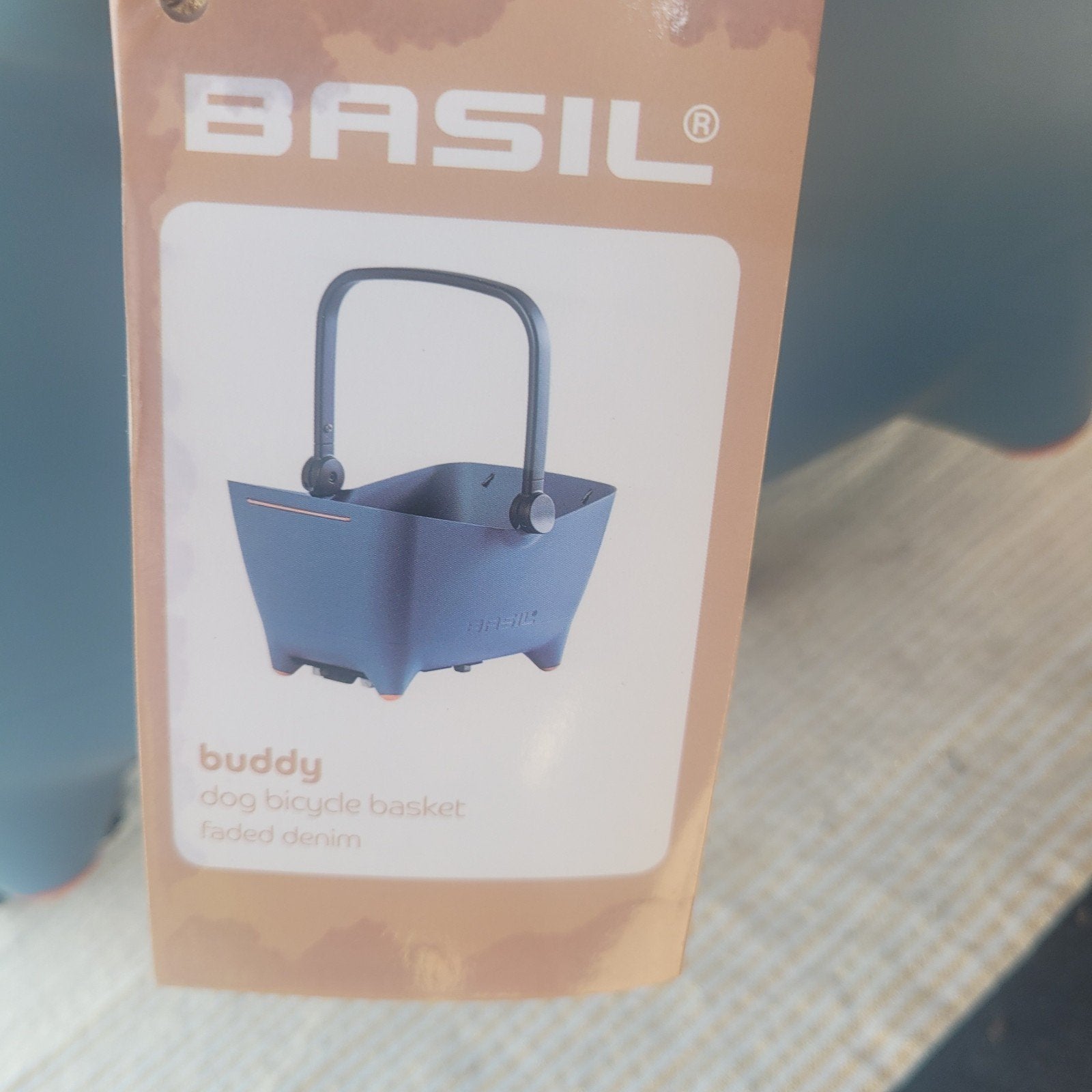 Basil Buddy Hondenfietsmand - Faded Denim, Ophalen, Nieuw, Basil