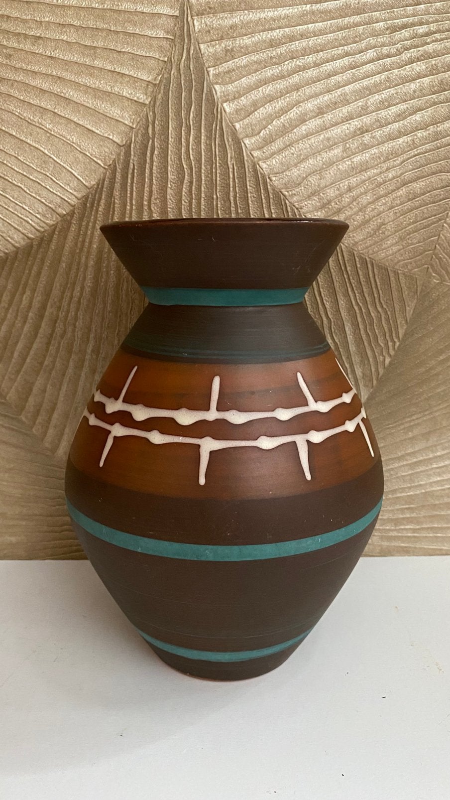 Vintage vaas van Carstens Tönnieshof West Germany, Ophalen of Verzenden, Gebruikt, Matte afwerking, 21 cm