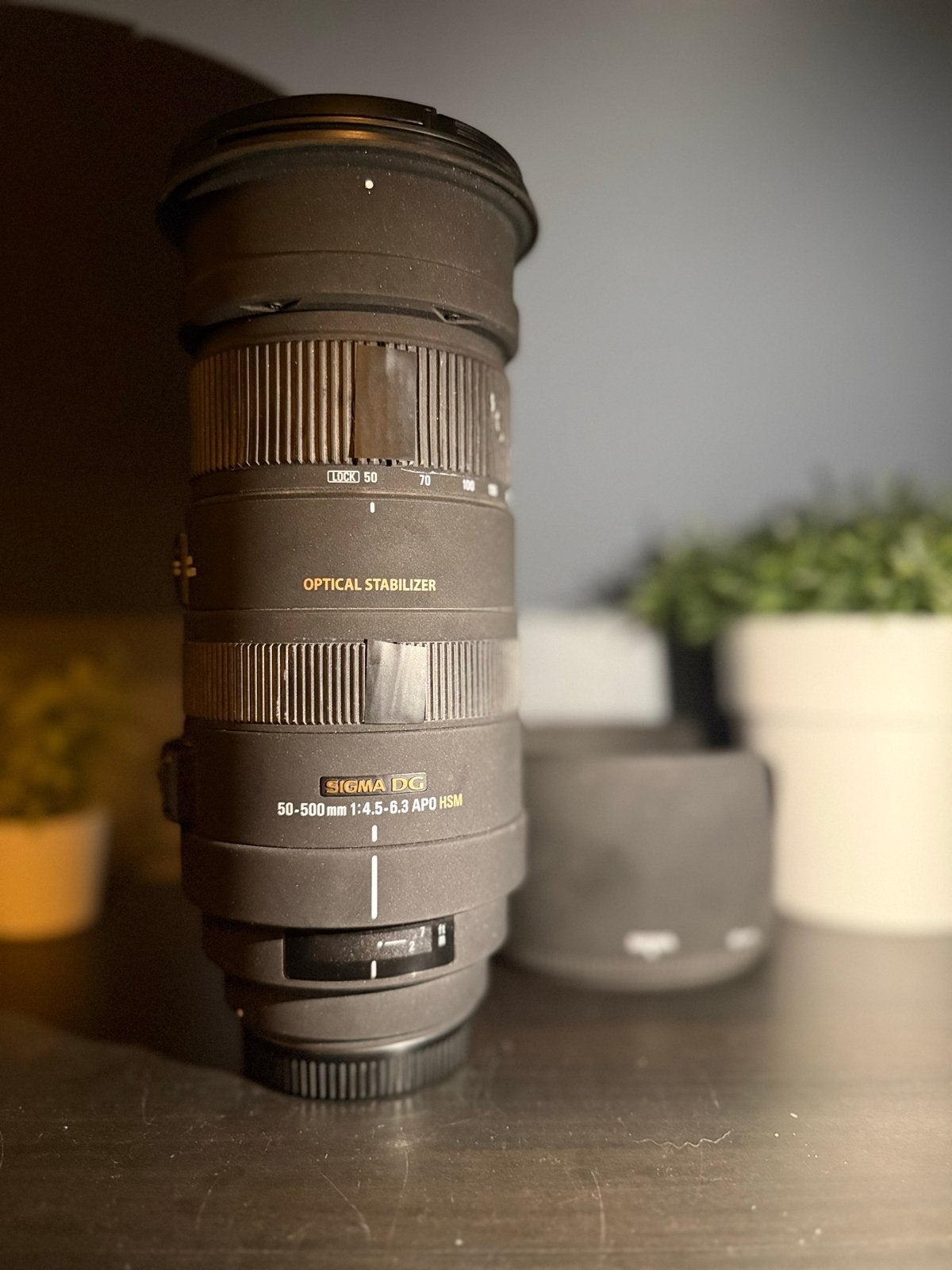 Sigma DG 50-500mm f/4.5-6.3 APO HSM Canon - rubbers verstaft, Gebruikt, Sigma, Autofocus, Overige vattingen