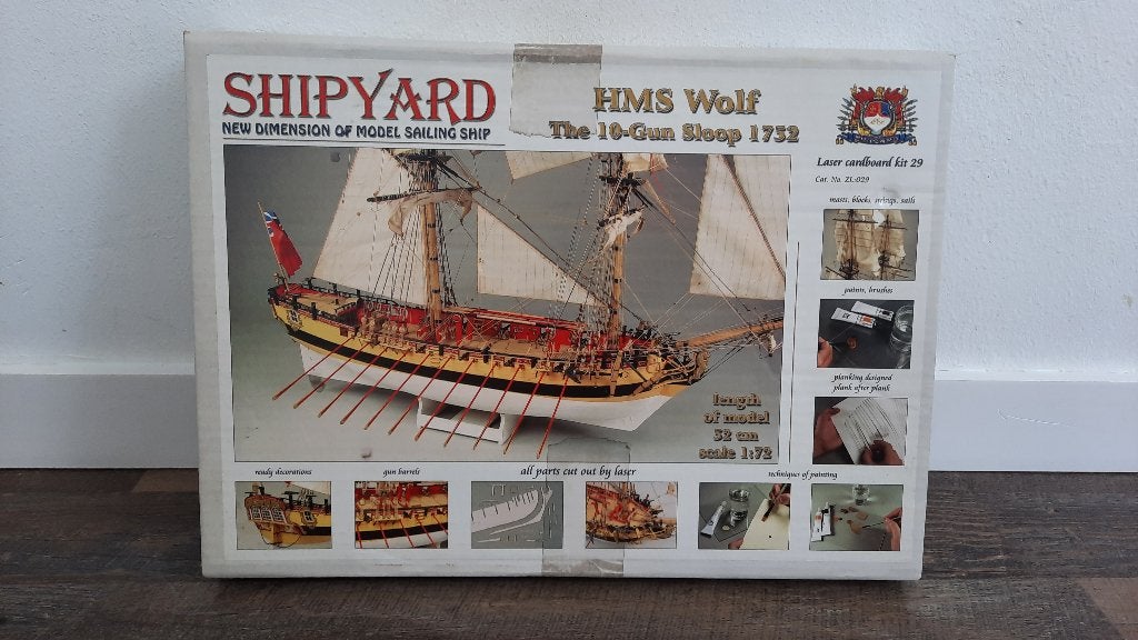 Shipyard HMS Wolf 1752 LZ029 Laser Cardboard Kit Schip, Ophalen of Verzenden, Nieuw, Overige merken