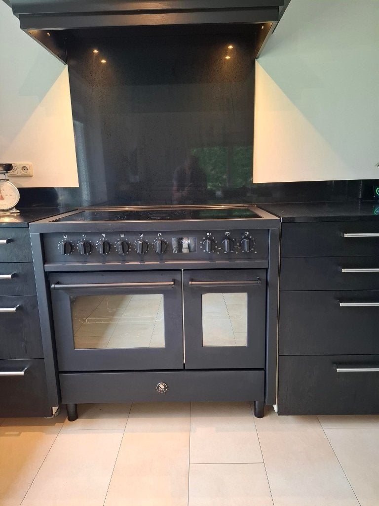 Fornuis Steel inductie BxDxH= 100x60cm, Ophalen, 60 cm of meer, Zo goed als nieuw, Energieklasse A of zuiniger