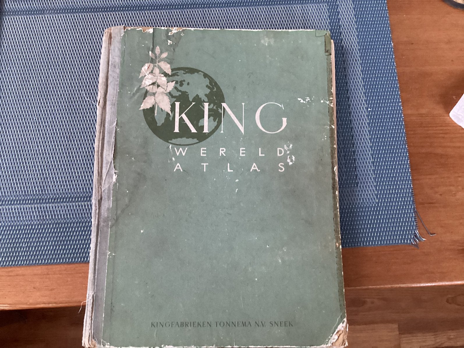 KING WERELDATLAS 1958, Boeken, Atlassen en Landkaarten, Gelezen, Ophalen of Verzenden, Landkaart, 1800 tot 2000