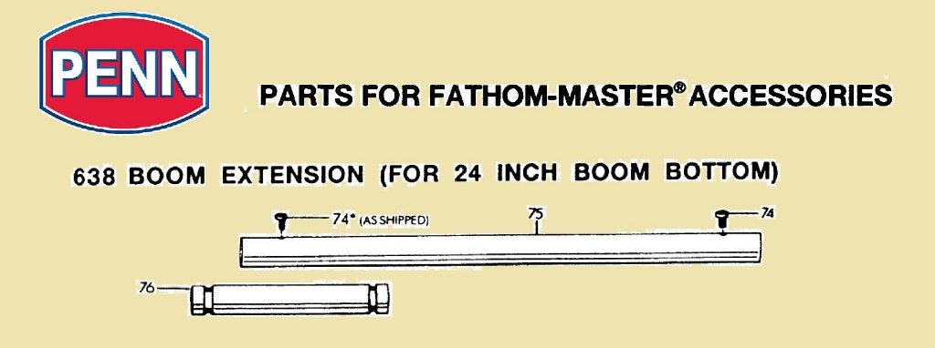 Penn 638 Boom 24" extension kit € 19,95, Watersport en Boten, Ophalen of Verzenden, Nieuw, Molen
