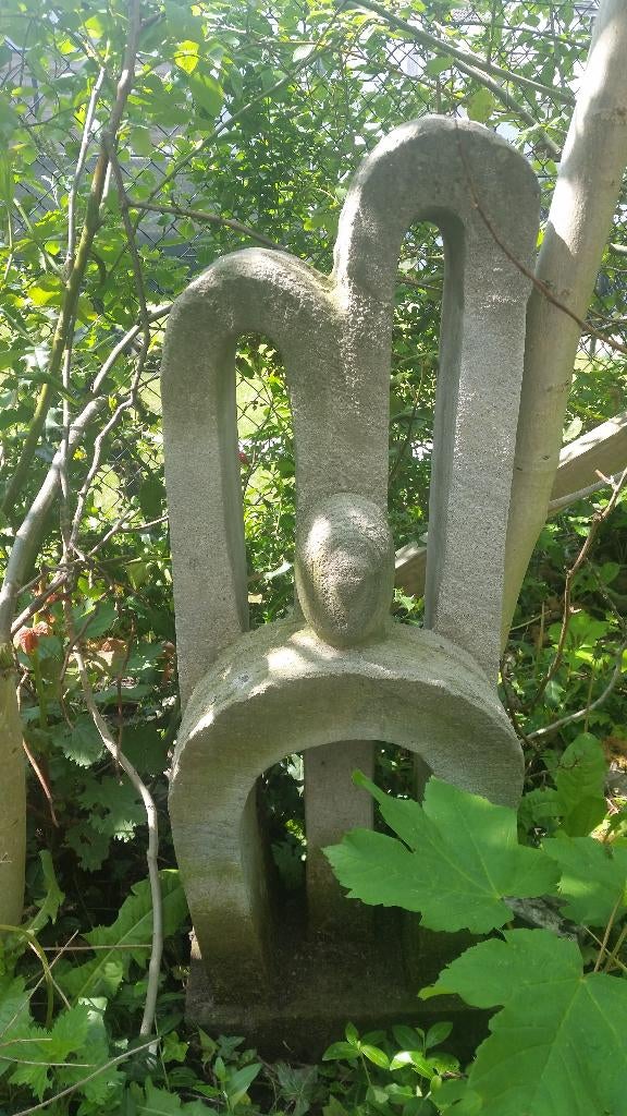 Zandsteen tuinbeeld. Brutalist/figuratief jaren '70. Finland, Tuin en Terras, Tuinbeelden, Ophalen, Gebruikt, Steen, Overige typen