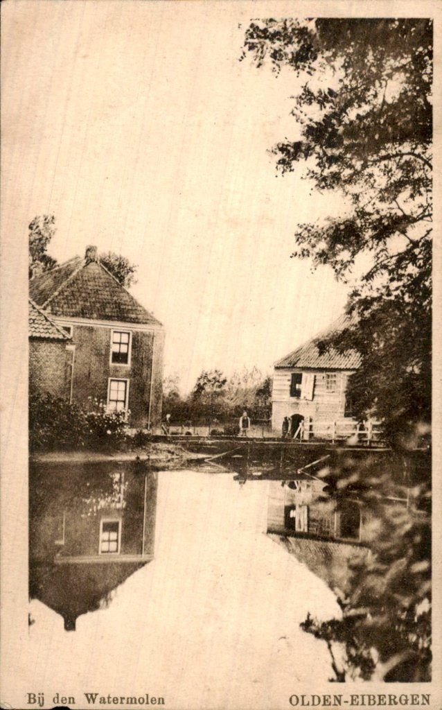 Olden-Eibergen - Watermolen - Bij den, Verzamelen, Ansichtkaarten | Nederland, Gelopen, Gelderland, 1920 tot 1940, Ophalen of Verzenden