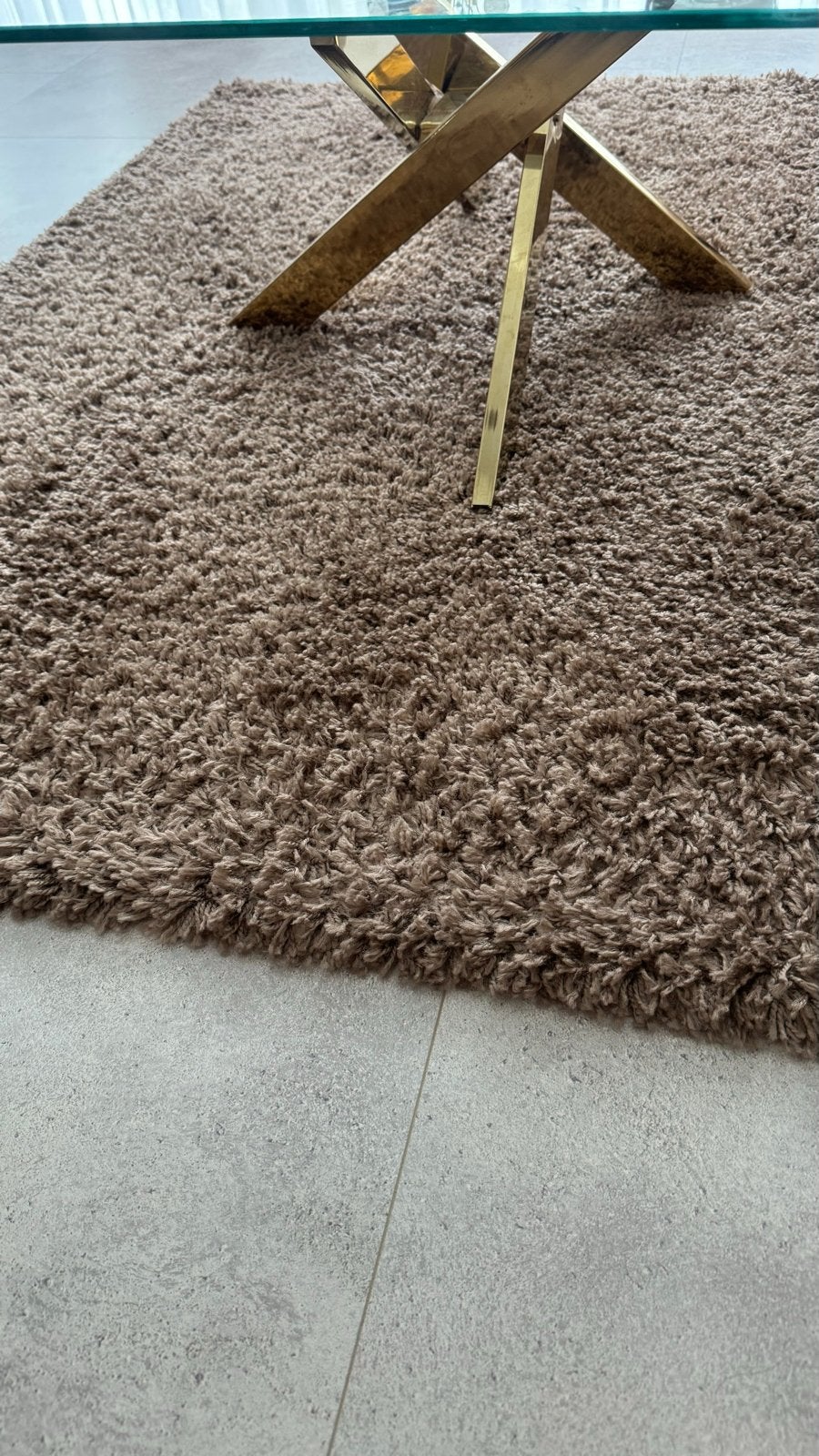 Nieuw Vloerkleed Taupe mokka 120x170 cm, Huis en Inrichting, 100 tot 150 cm, Bruin, Nieuw, Ophalen of Verzenden