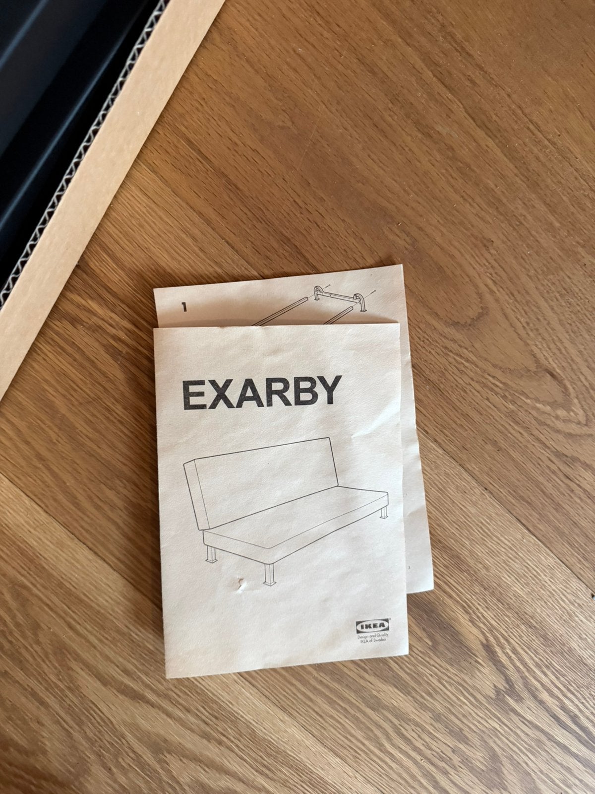 Nieuwe Ikea slaapbank Exarby, Ophalen, Nieuw, Tweepersoons, 140 cm
