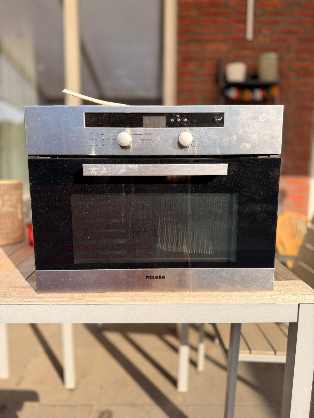 Miele inbouw combimagnetron - oven, Ophalen, 45 tot 50 cm, Gebruikt, Combi-oven