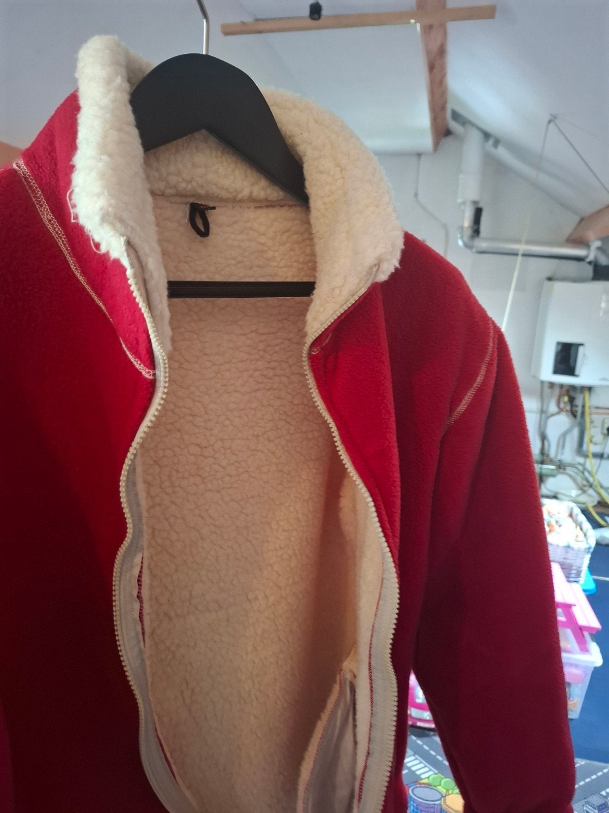 te koop Rode Fleece Jas., Kleding | Dames, Ophalen, Zo goed als nieuw, Rood
