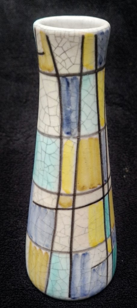 Fifties Sixties ILKRA  JASBA abstract art vaasje WGP pottery, Gebruikt, Keramiek, Overige typen, Vintage