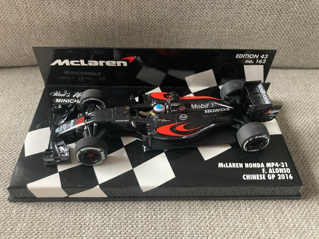 Fernando Alonso 1:43 Chinese GP 2016 Mclaren Honda MP4-31, Ophalen of Verzenden, Nieuw, Formule 1